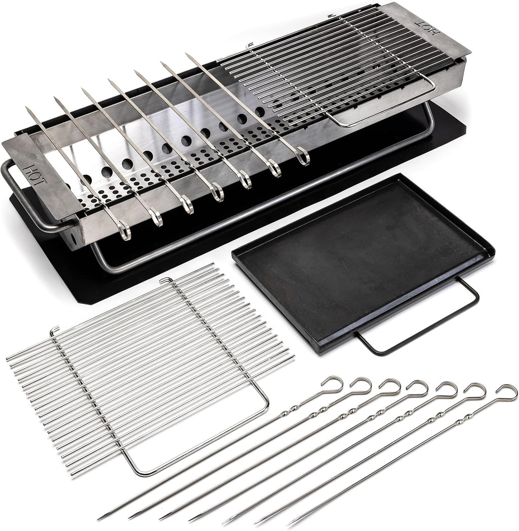 Hickory Summit Hibachi Grill Outdoor - Yakitori Grill - Japanese grill tabletop charcoal grill - konro grill - binchotan grill japanese bbq