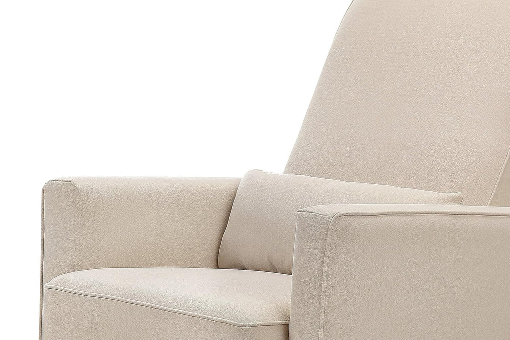 daVinci Olive 360° Swivel Glider Chair w/ Storage Ottoman - Water & Stain Resistant Rocking Glider - GREENGUARD Gold & FSC Certified, Versatile Rocking Chair for Nursery & Living Room, Polyester Cream