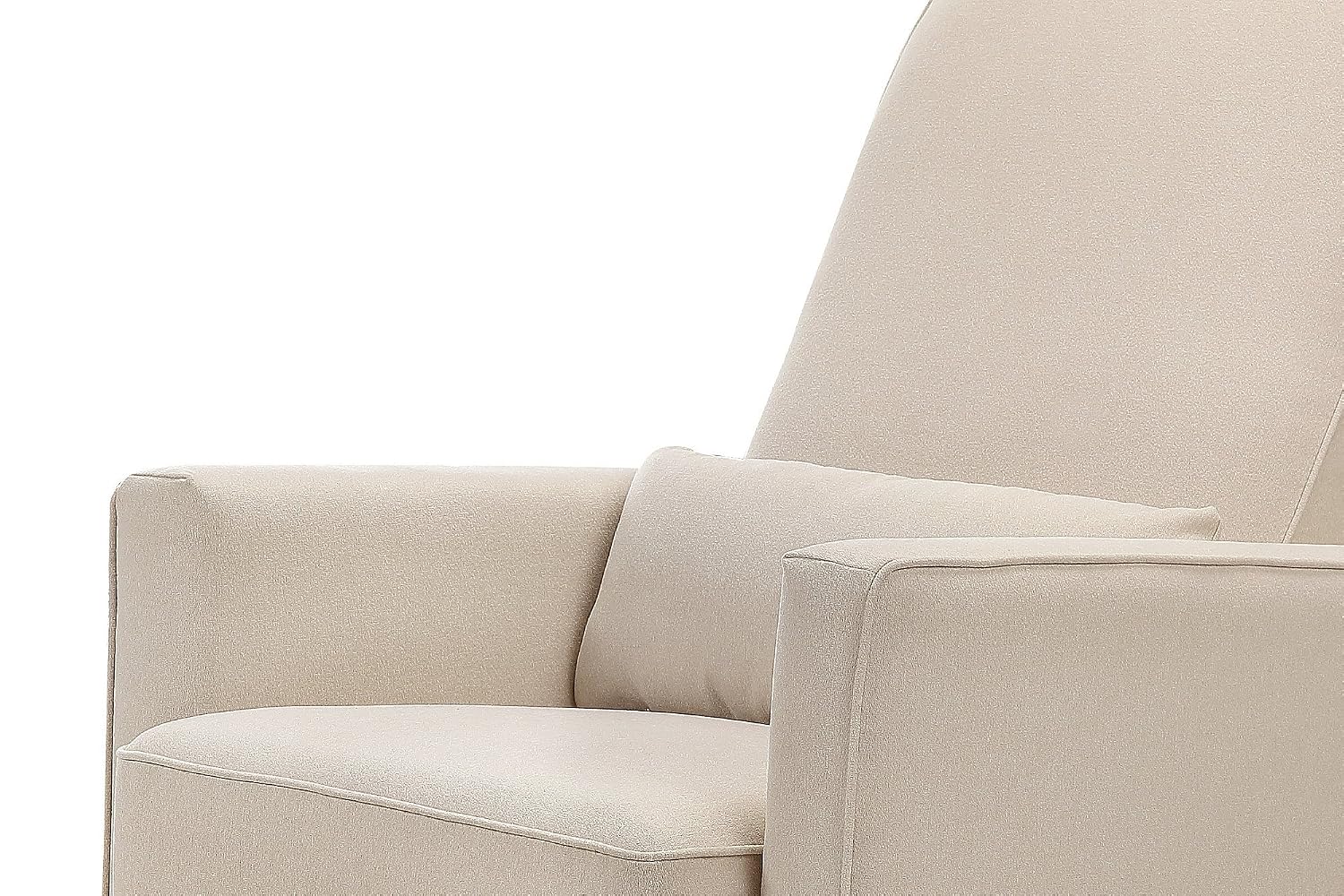 daVinci Olive 360° Swivel Glider Chair w/ Storage Ottoman - Water & Stain Resistant Rocking Glider - GREENGUARD Gold & FSC Certified, Versatile Rocking Chair for Nursery & Living Room, Polyester Cream