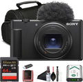 Sony ZV-1 II Compact Vlogging Camera (ILCZV-1M2/B) – 20.1 MP 1″ Sensor, 18–50 mm Wide-Angle Zoom, 4K Video w/ 64GB Memory Card, Deluxe Soft Bag, Flex Tripod and More