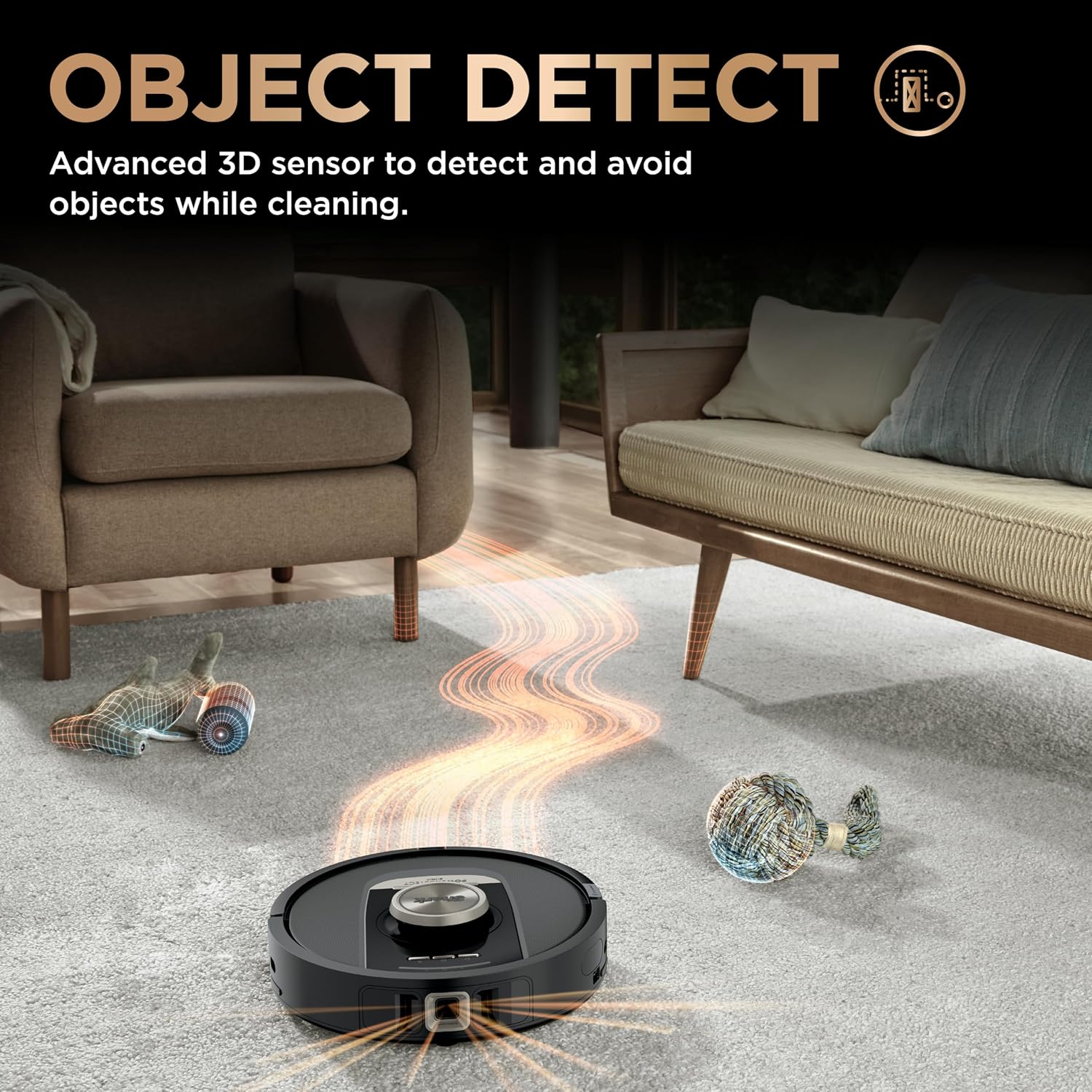 Shark Robot Vacuum & Mop Combo, PowerDetect NeverTouch Pro, Self-Emptying, Self-Refill with Self-Clean Pad Wash & Dry, 60-Day Debris Capacity, 30-Day Refill Tank, 5 PowerDetect Technologies, RV2820ZE