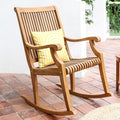 Cambridge Casual Mosko Teak Wooden Rocking Chair, Durable Outdoor Rocker for Patio, Deck, and Porch – Stylish and Comfortable Wooden Rocking Chair for Relaxing in Outdoor Spaces
