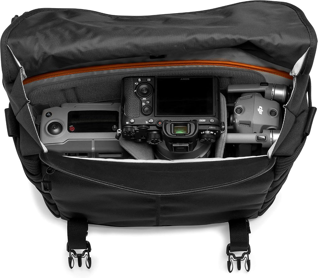 Lowepro ProTactic MG 160 AW II Mirrorless and DSLR Messenger - with QuickShelf Divider System - Camera Gear to Personal belongings - for Mirrorless Like Sony Apha9 - LP37266-PWW