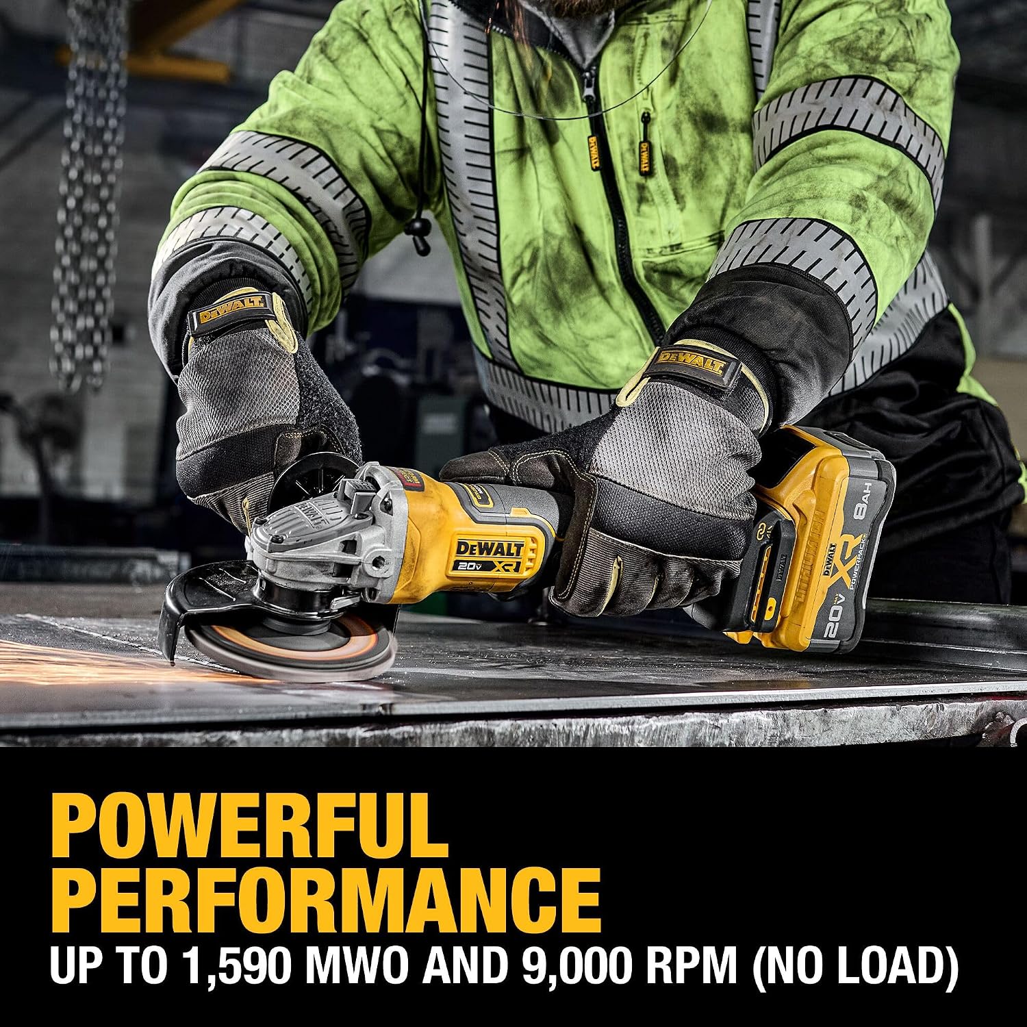 DEWALT 20V MAX XR Brushless Cordless 4-1/2 in. - 5 in. Angle Grinder Kit with XR POWERPACK (DCG410WW1)