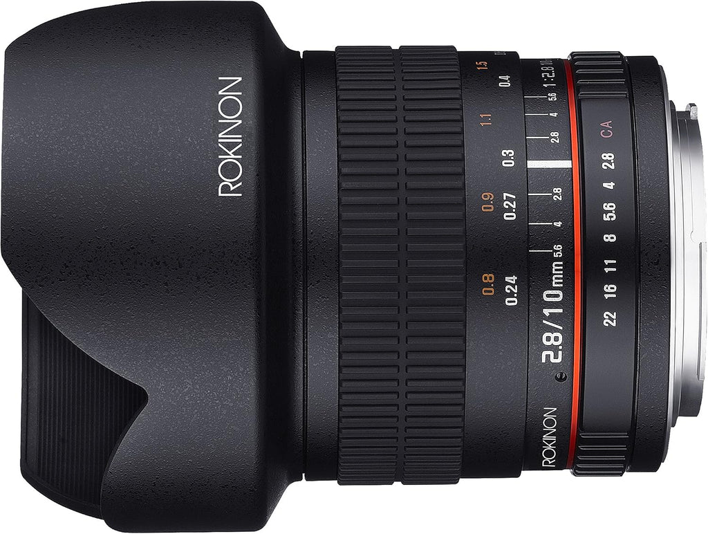 Rokinon 10mm F2.8 ED AS NCS CS Ultra Wide Angle Lens for Nikon Digital SLR Cameras with AE Chip for Auto Metering (10MAF-N)