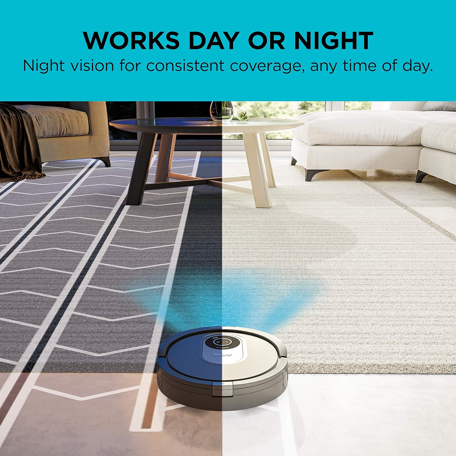 Shark AI Robot Vacuum, Smart Mapping|Scheduling|Pet Hair Pick Up|Logical Navigation, Black/Silver (RV2001), Carpet
