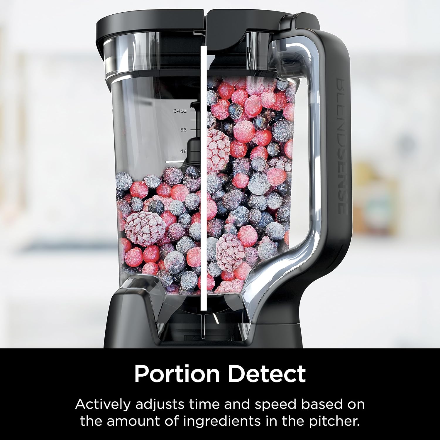 Ninja Full Size & Personal Blender I All-in-One | For-Smoothies, Food and More | BlendSense Tech I Includes 72 oz. Pitcher & (2) 24 oz. To-Go Cups with Lids | 1800 Peak Watt | Black | TB301