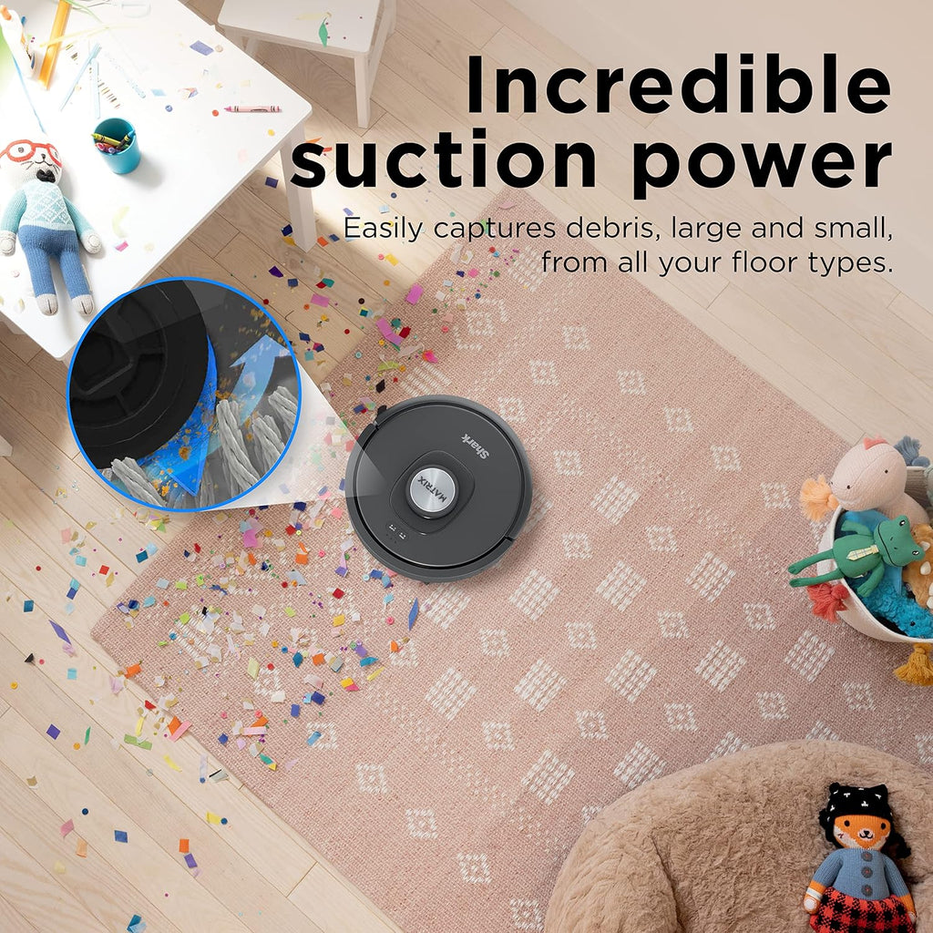 Shark R-RV2310AE Matrix Self Empty Robot Vacuum for Carpets & Hardfloors with 45-Day Capacity Self-Cleaning Bagless Base - Certified Refurbished