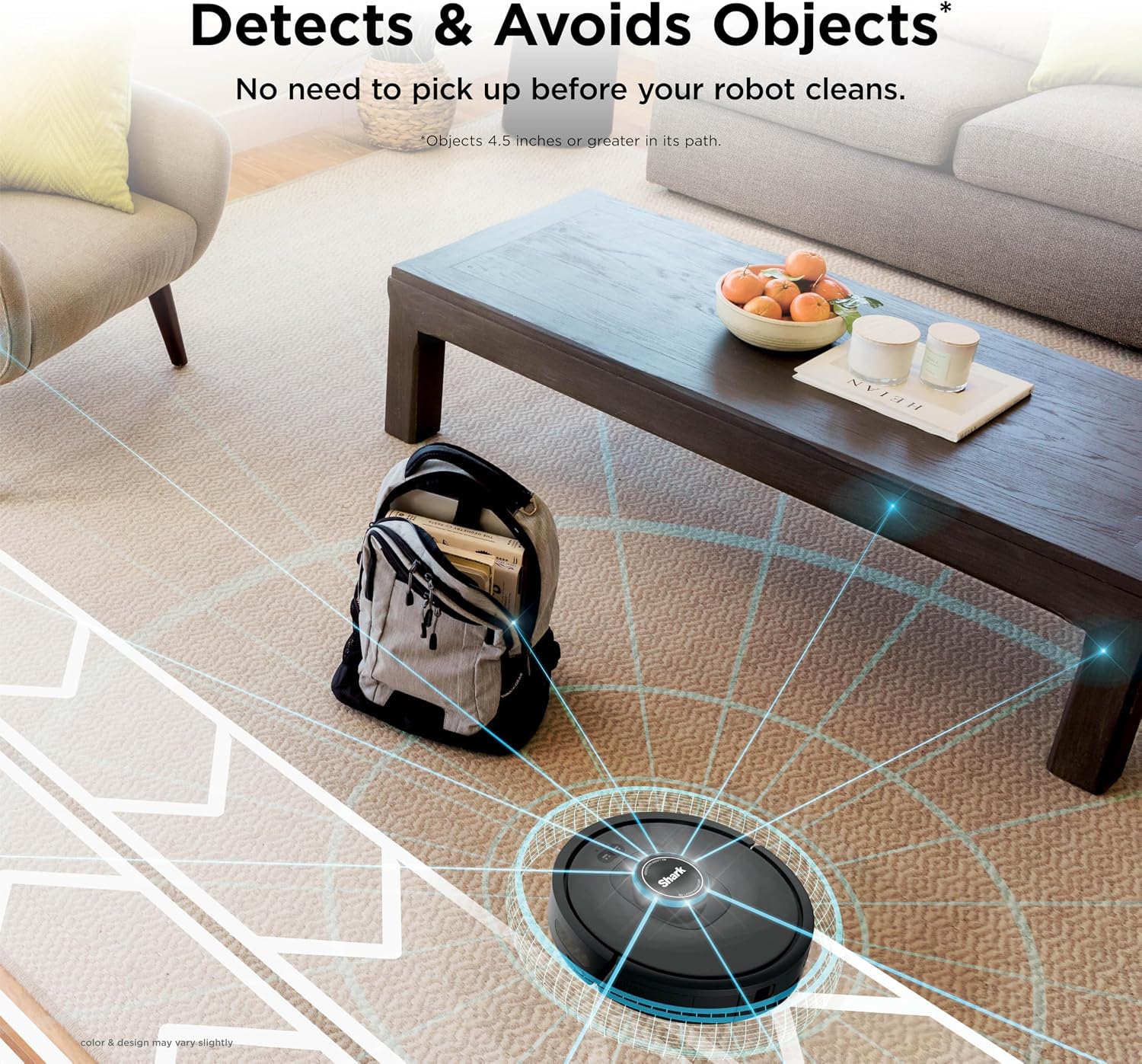 Shark AV2501S AI Ultra Robot Vacuum, with Matrix Clean, Home Mapping, 30-Day Capacity HEPA Bagless Self Empty Base, Perfect for Pet Hair, Wifi, Dark Grey