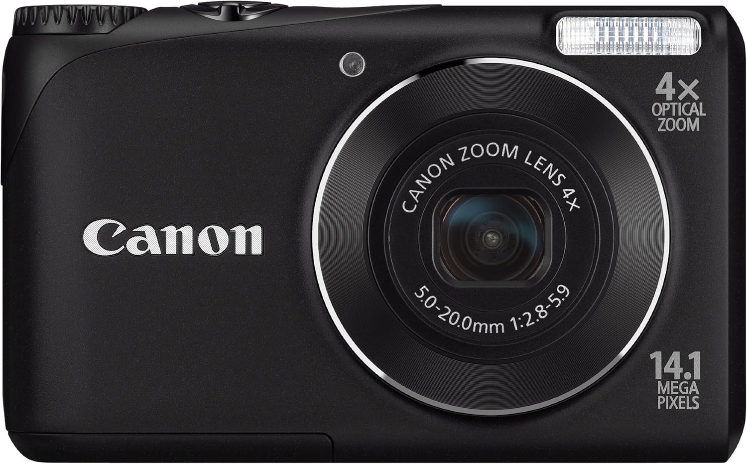 Canon Powershot A2200 14.1 MP Digital Camera with 4X Optical Zoom (Black) (Renewed)