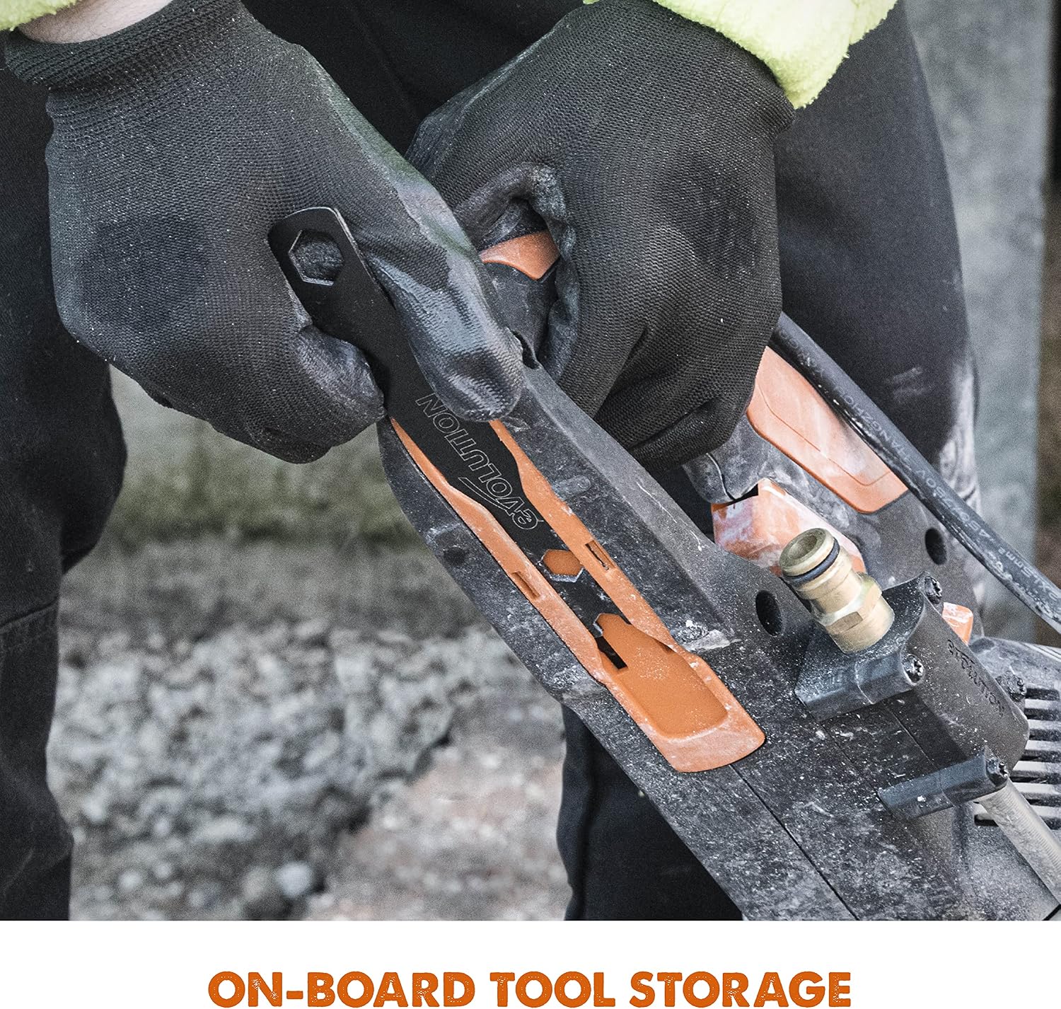 Evolution R12DCT 12 Inch Concrete Saw with Water Fed Dust Suppression (Aka Angle Grinder, Cut Off Saw, Masonry) Electric, No Gas, 4-1/2' Cut - Incl Premium Diamond Blade (Formerly R300DCT+)